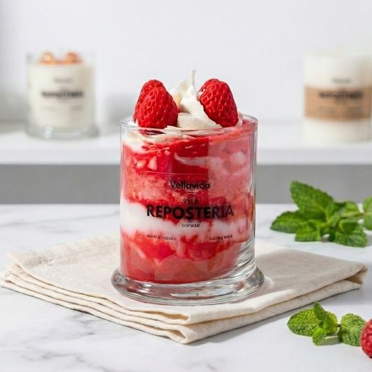 VELA FRESAS CON CREMA